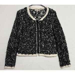 Vintage Naja Cardigan Alpaca Mohair Wool Blend Knit Made In Italy Womens S Black